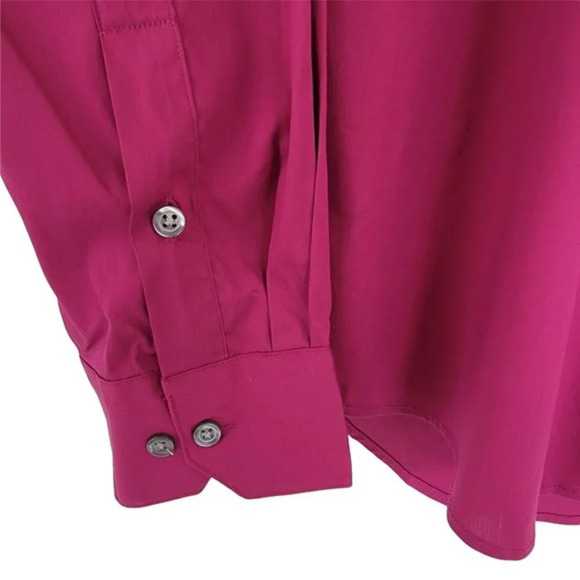 Alfani Long Sleeve Button down Shirt Mens Size M Forest Berry Collared NEW - Picture 4 of 10